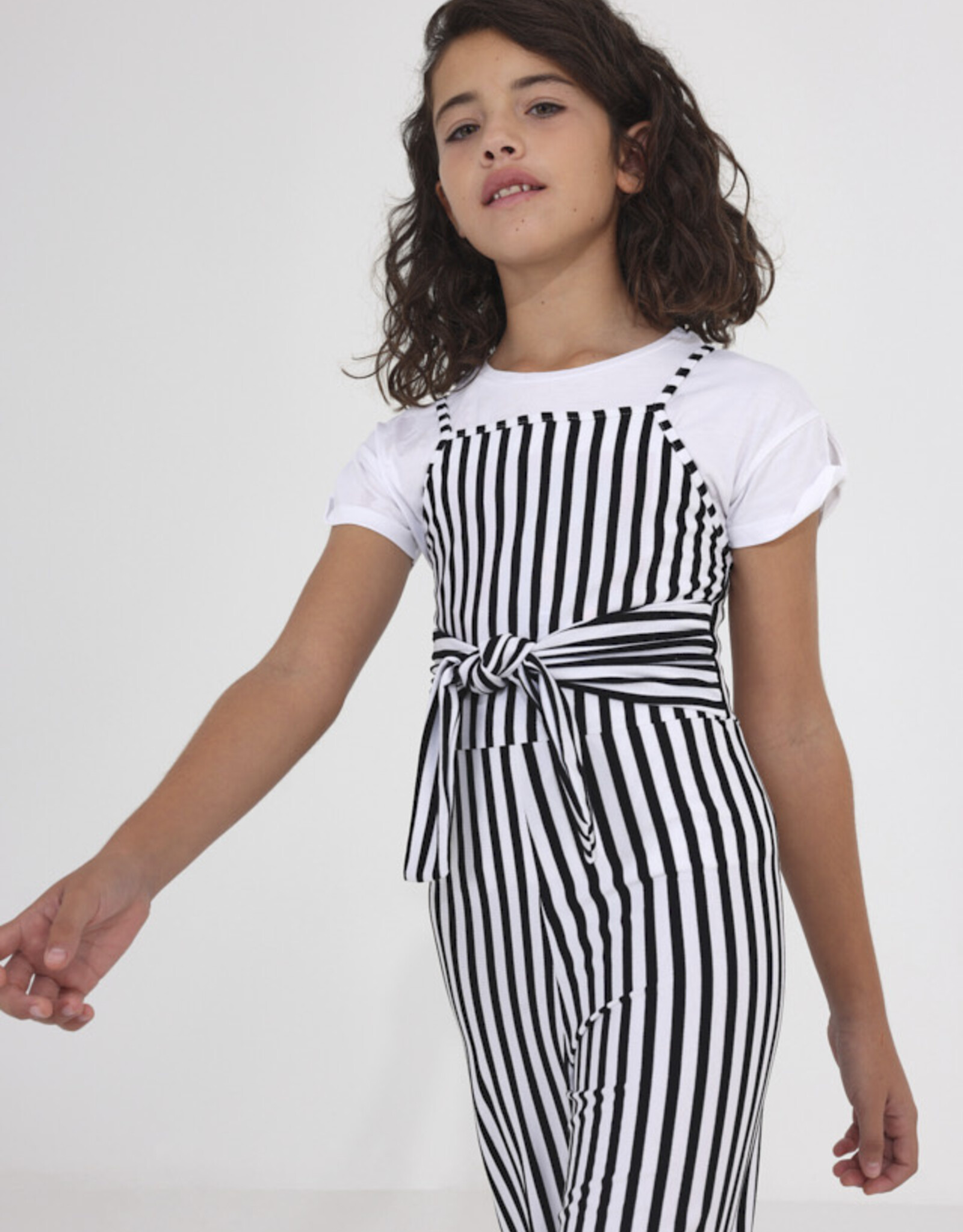 Mayoral Black Striped Jumpsuit