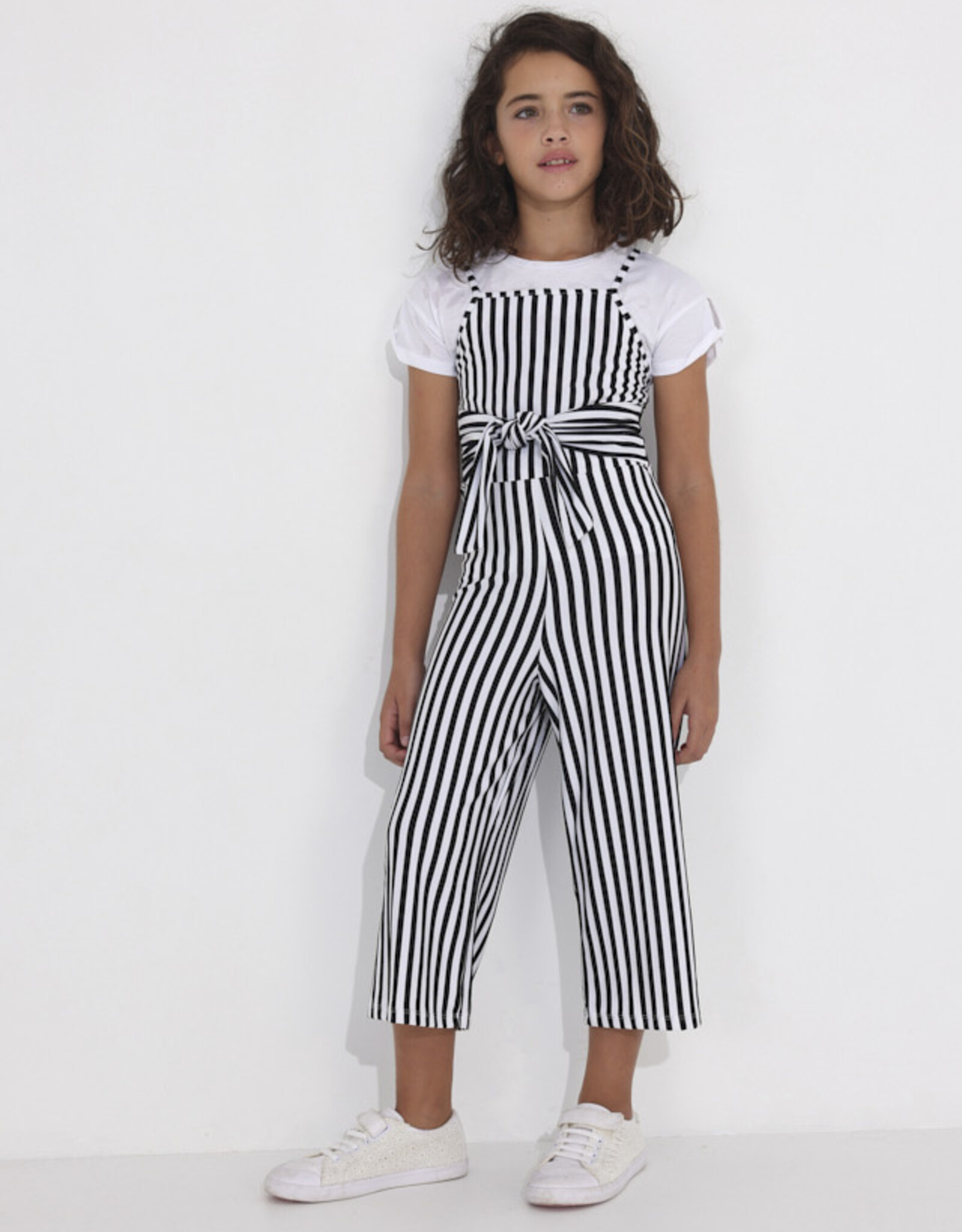 Mayoral Black Striped Jumpsuit