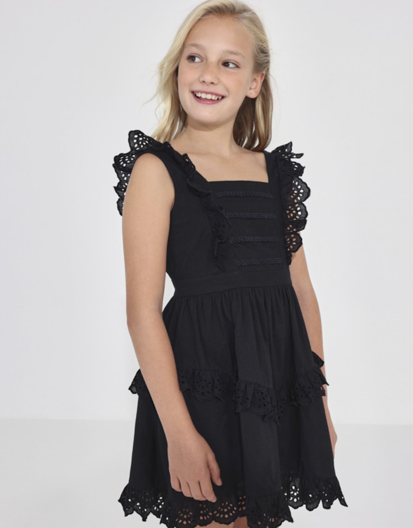 Mayoral Black Poplin Dress