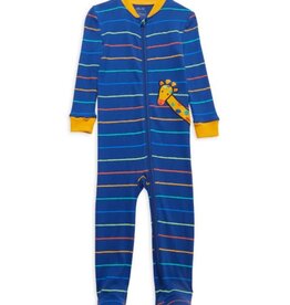 Little Me Giraffe Stripe Pajama Footie