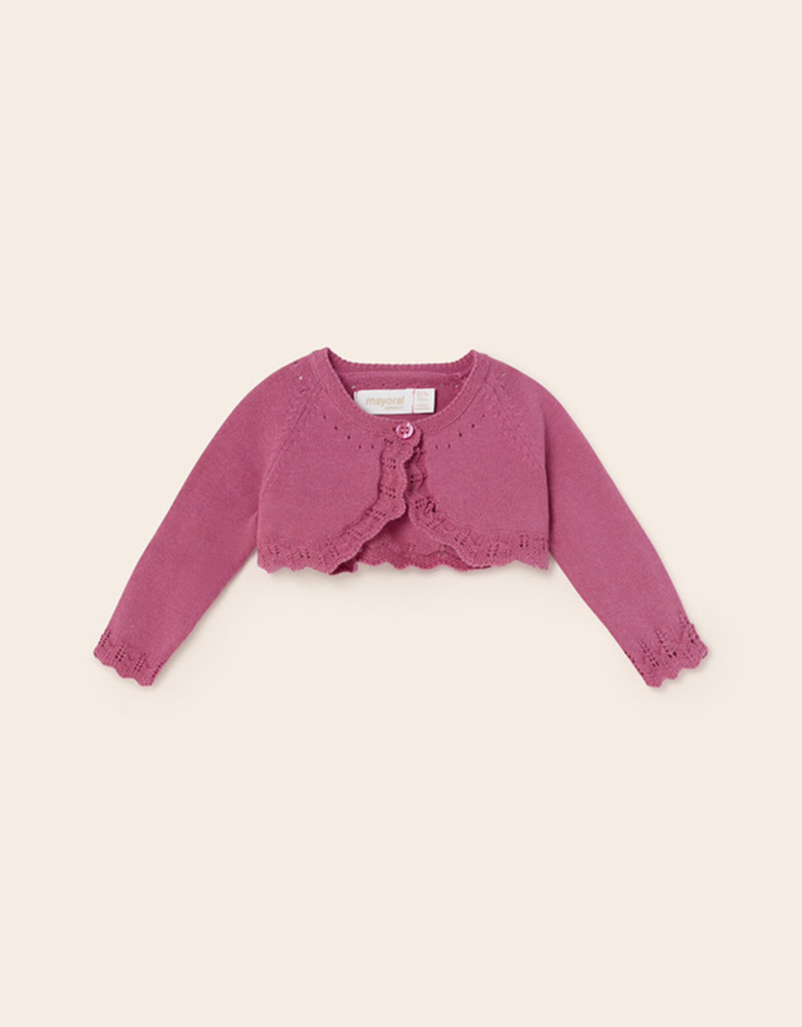 Mayoral Tulip Rose Baby Knit Cardigan