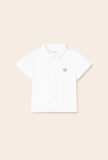 Mayoral White Short Sleeve Button Baby Shirt