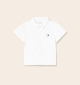 Mayoral White Short Sleeve Button Baby Shirt