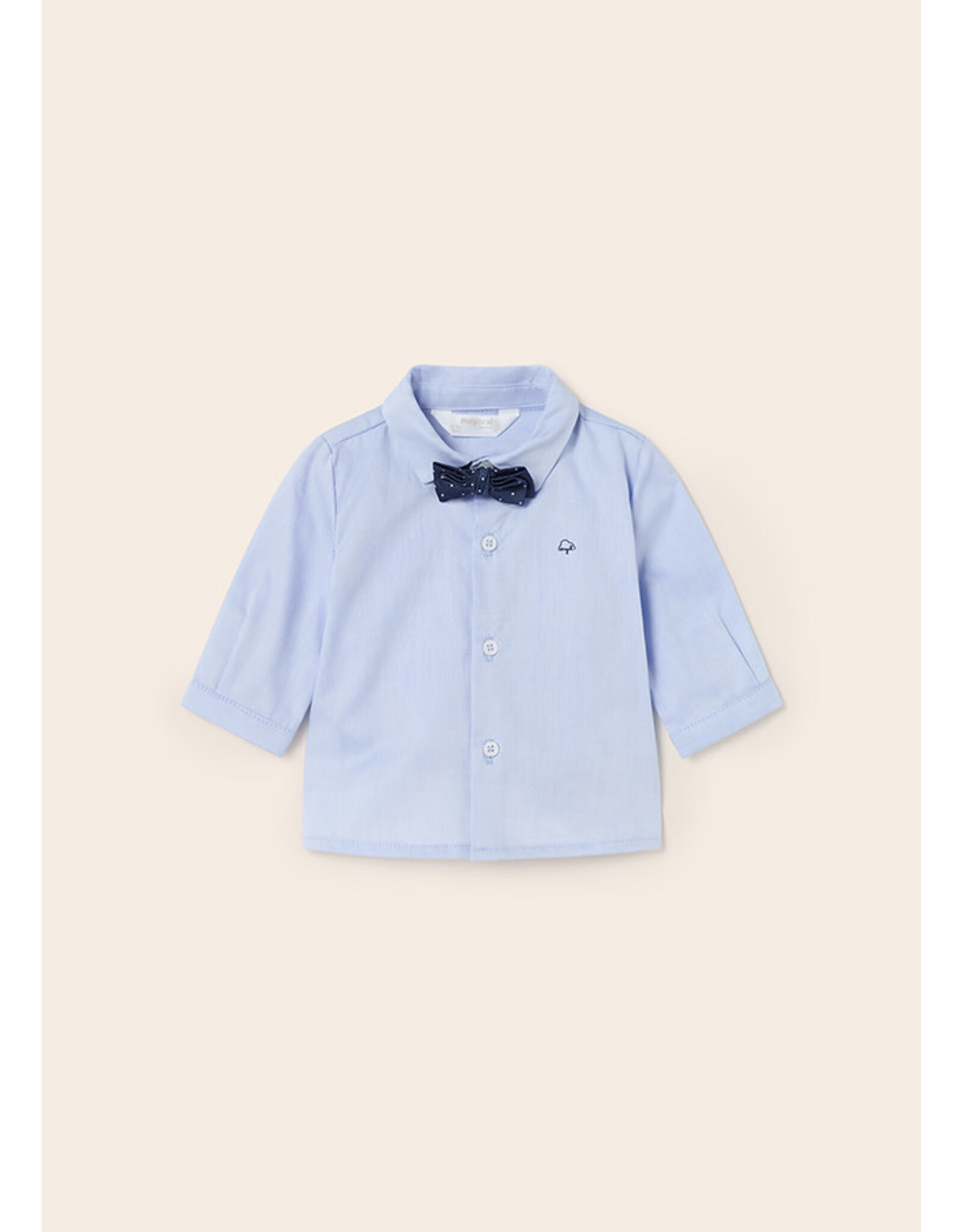 Mayoral Lightblue Button Up with Bowtie