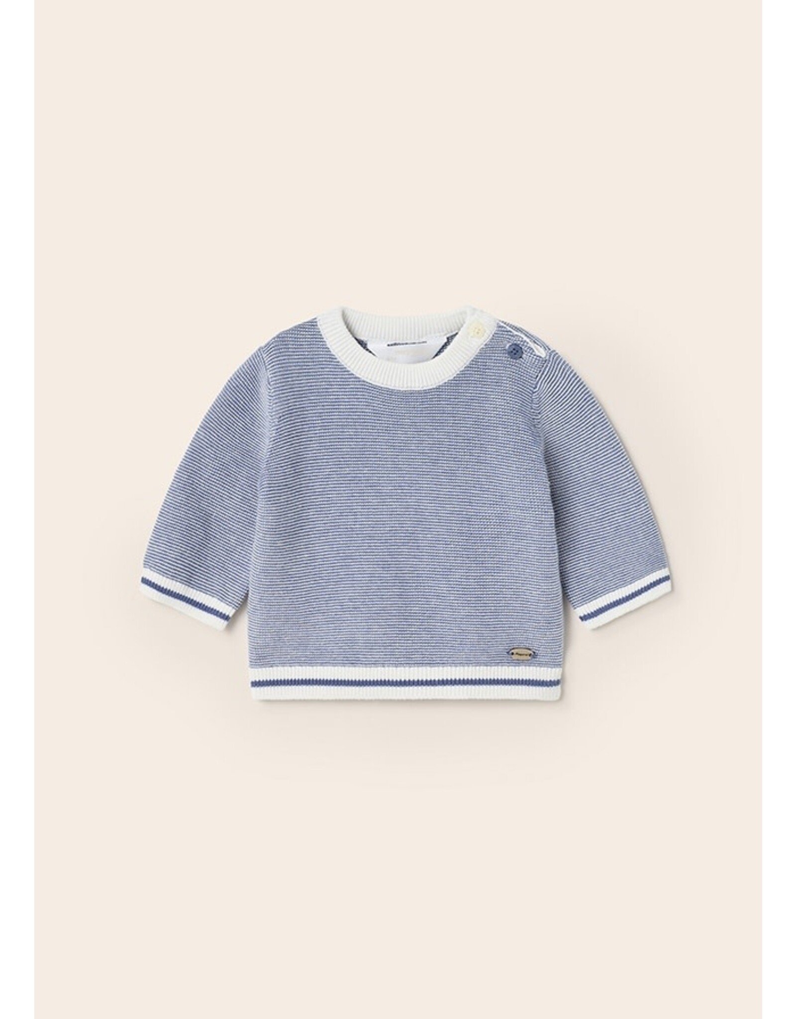 Mayoral Imperial Blue Knit Sweater with Stripe