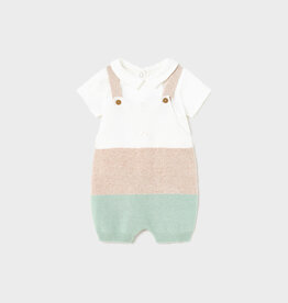 Mayoral Aqua Green Knit Dungaree Set