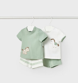 Mayoral Aqua Green 2Pc Ponies Knit Set