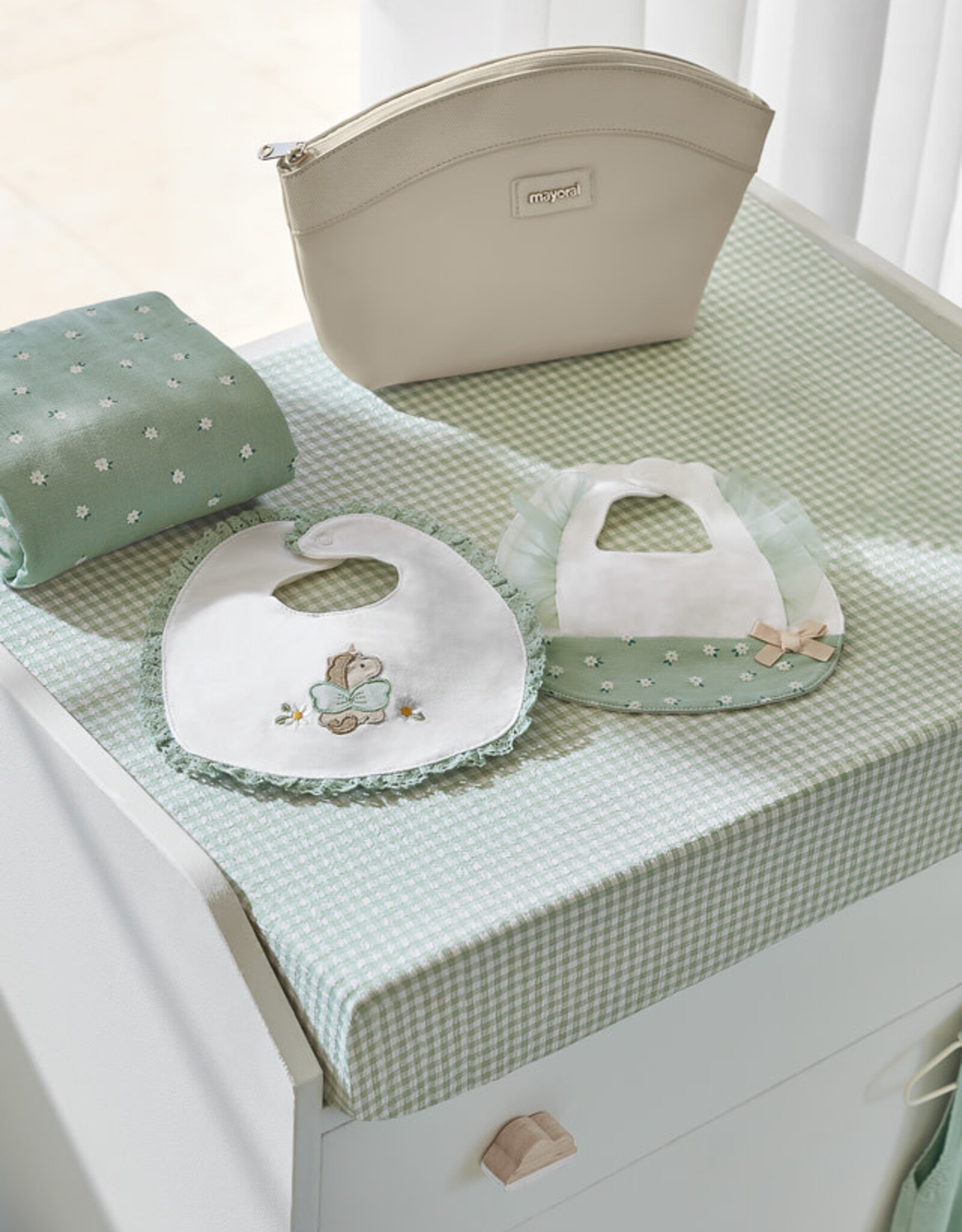 Mayoral Aqua Green 2 Bib Set