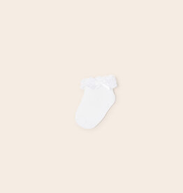 Mayoral White Dressy Baby Girl Socks