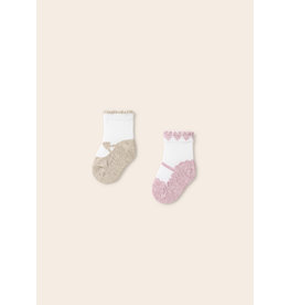 Mayoral Blush Baby Girl 2 Sock Set