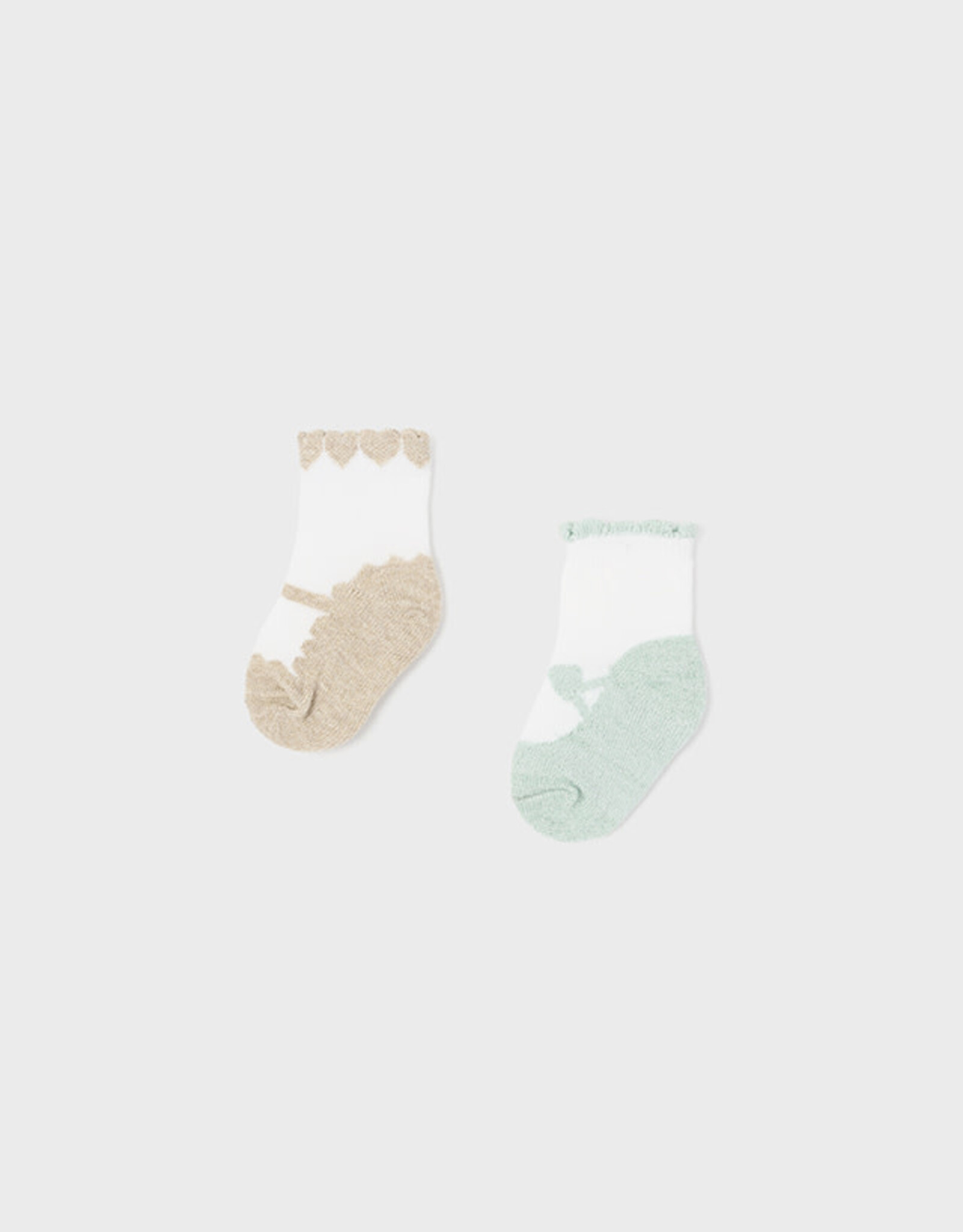Mayoral Aqua Green Baby Girl 2 Sock Set