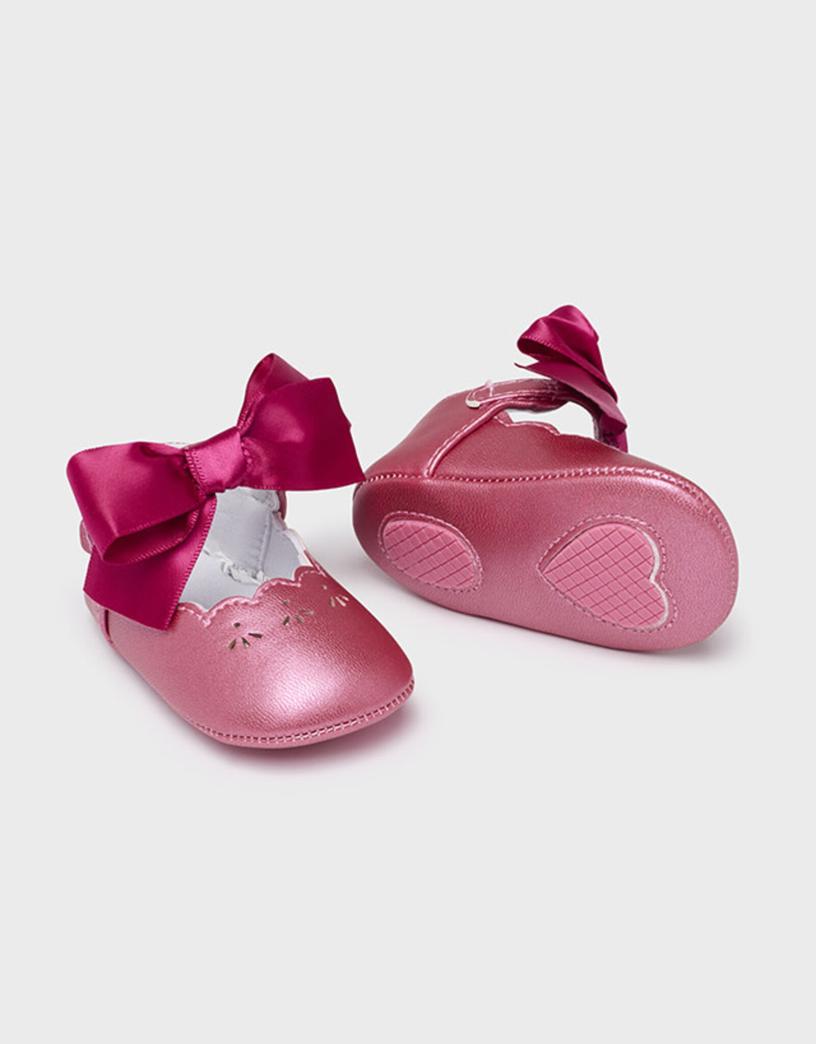 Mayoral Tulip Rose Bow Buckle Shoes