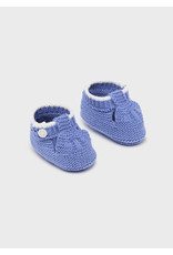 Mayoral Blue Knit Booties