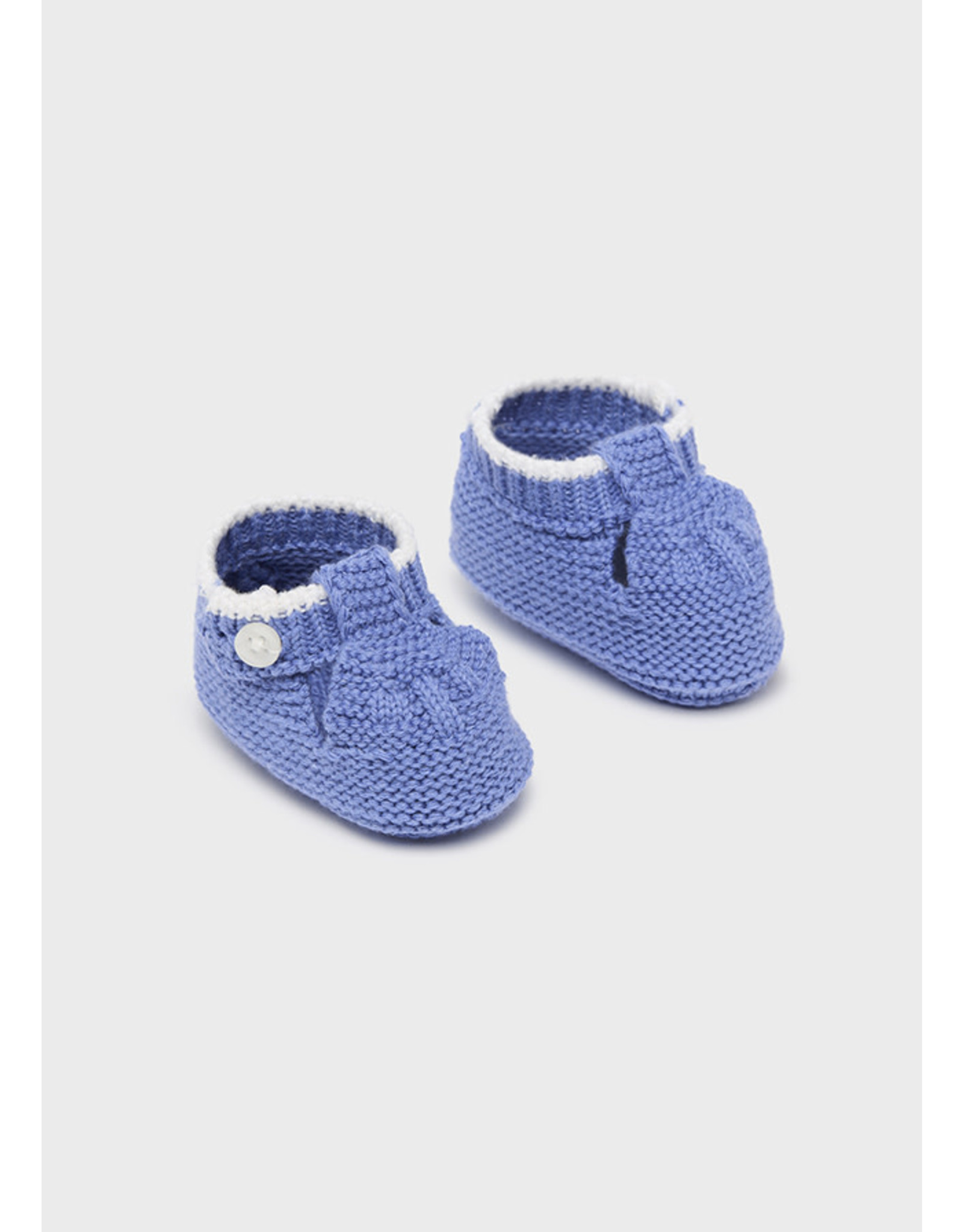 Mayoral Blue Knit Booties