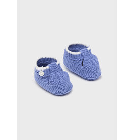 Mayoral Blue Knit Booties