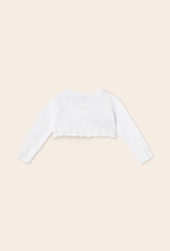 Mayoral White Baby Knit Cardigan Girls