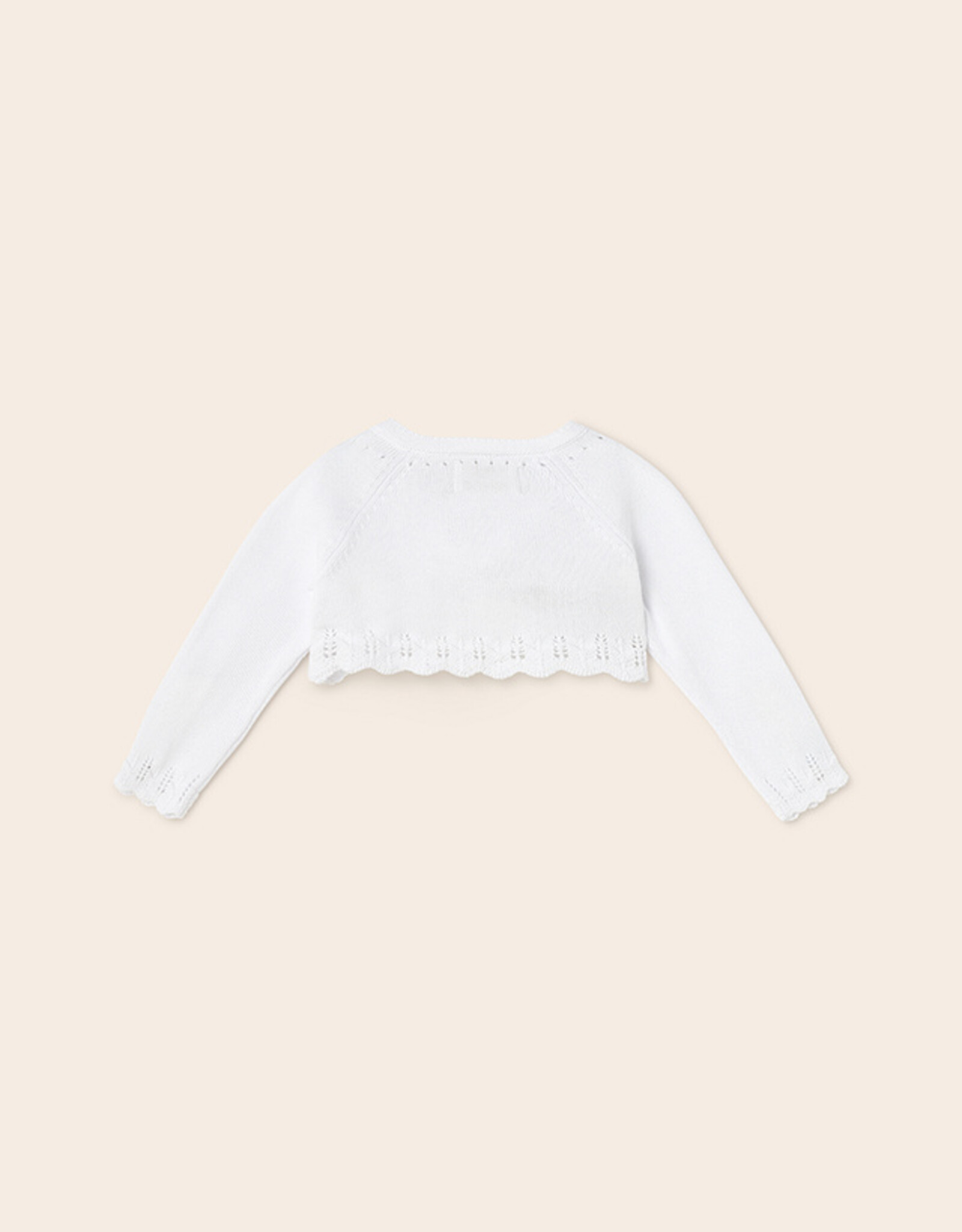 Mayoral White Baby Knit Cardigan Girls