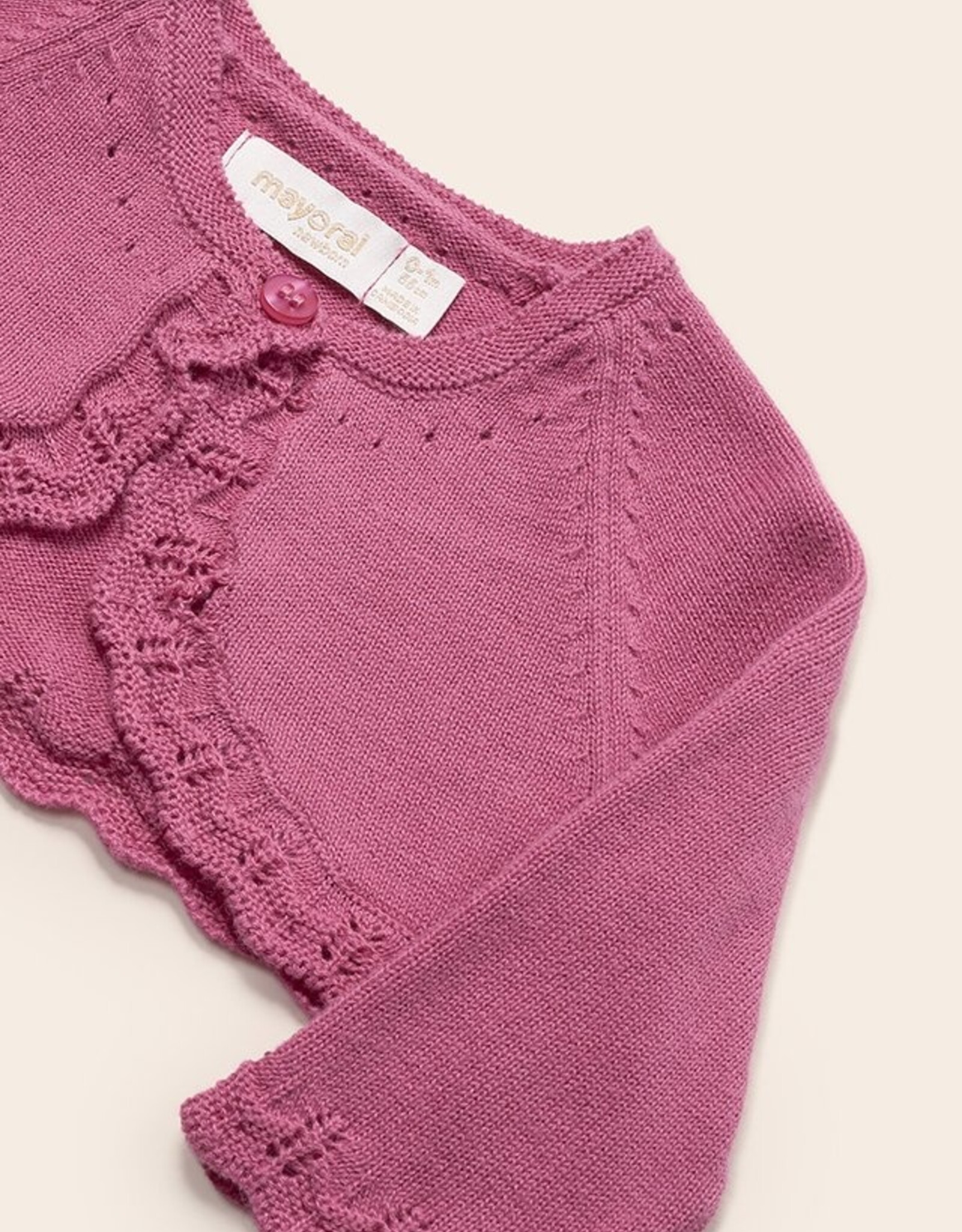 Mayoral Tulip Rose Baby Knit Cardigan