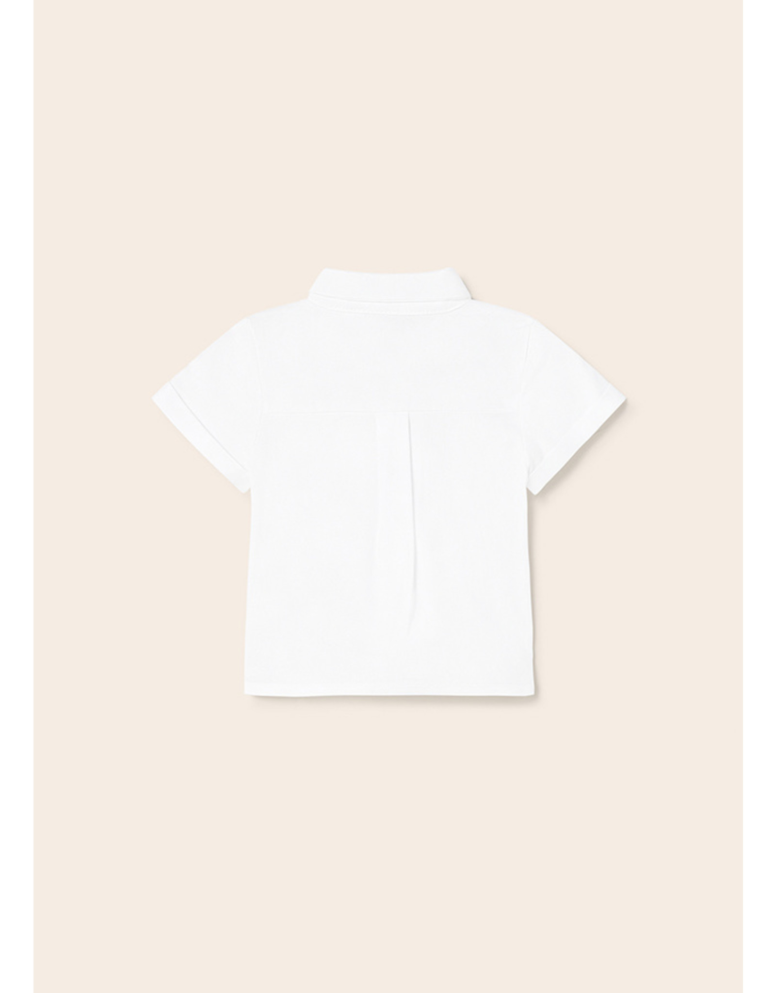 Mayoral White Short Sleeve Button Baby Shirt