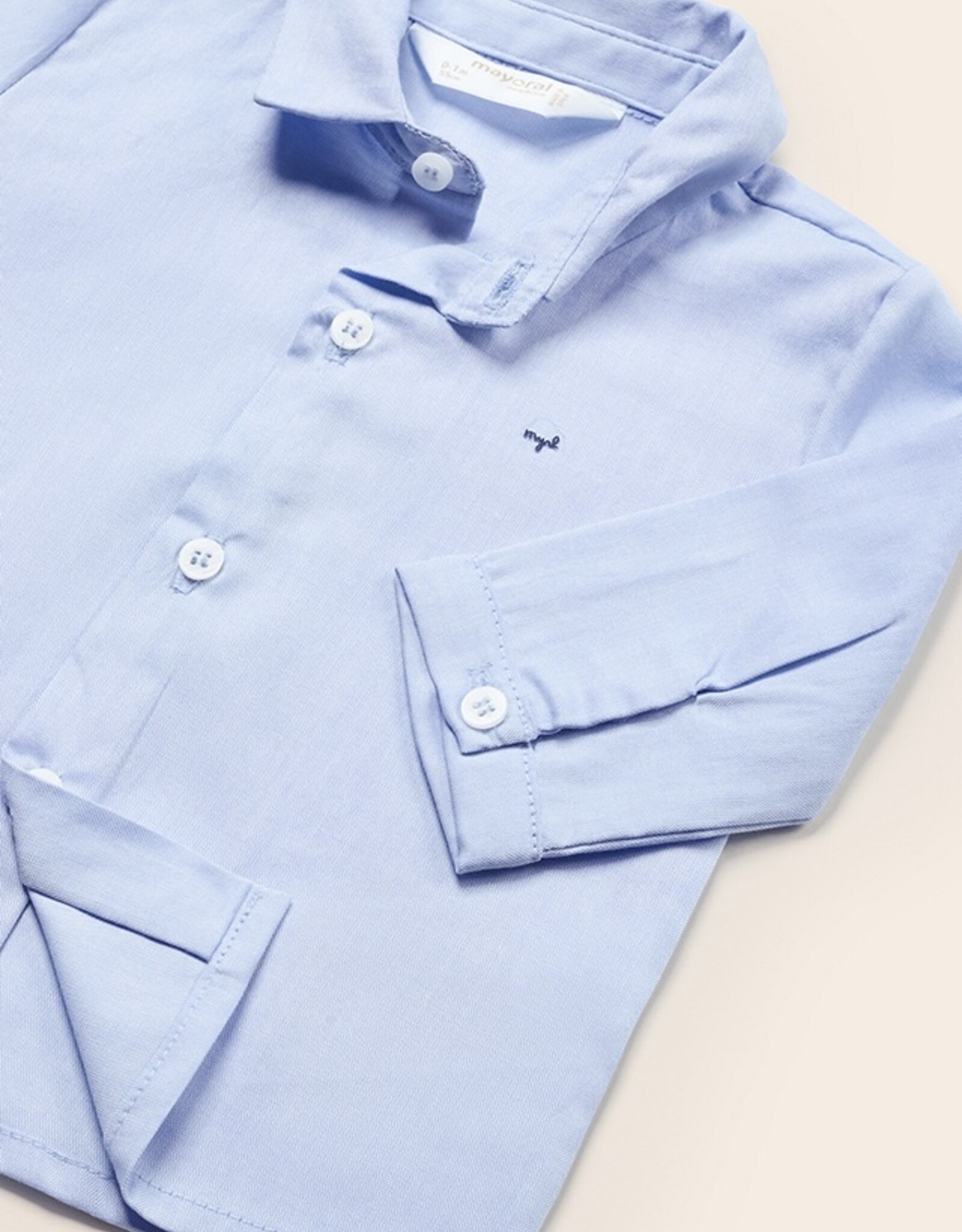 Mayoral Lightblue Button Up with Bowtie