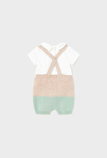 Mayoral Aqua Green Knit Dungaree Set