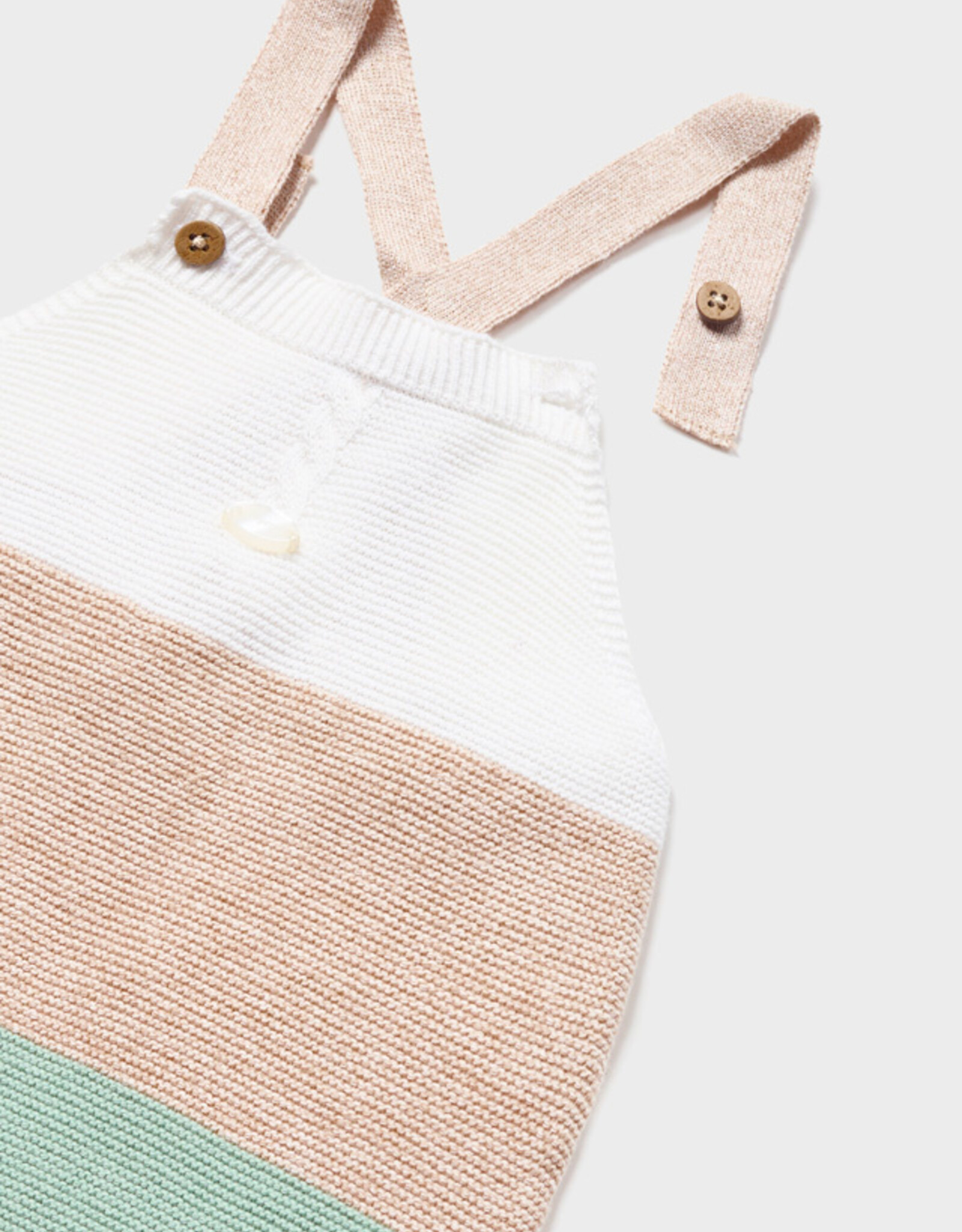 Mayoral Aqua Green Knit Dungaree Set