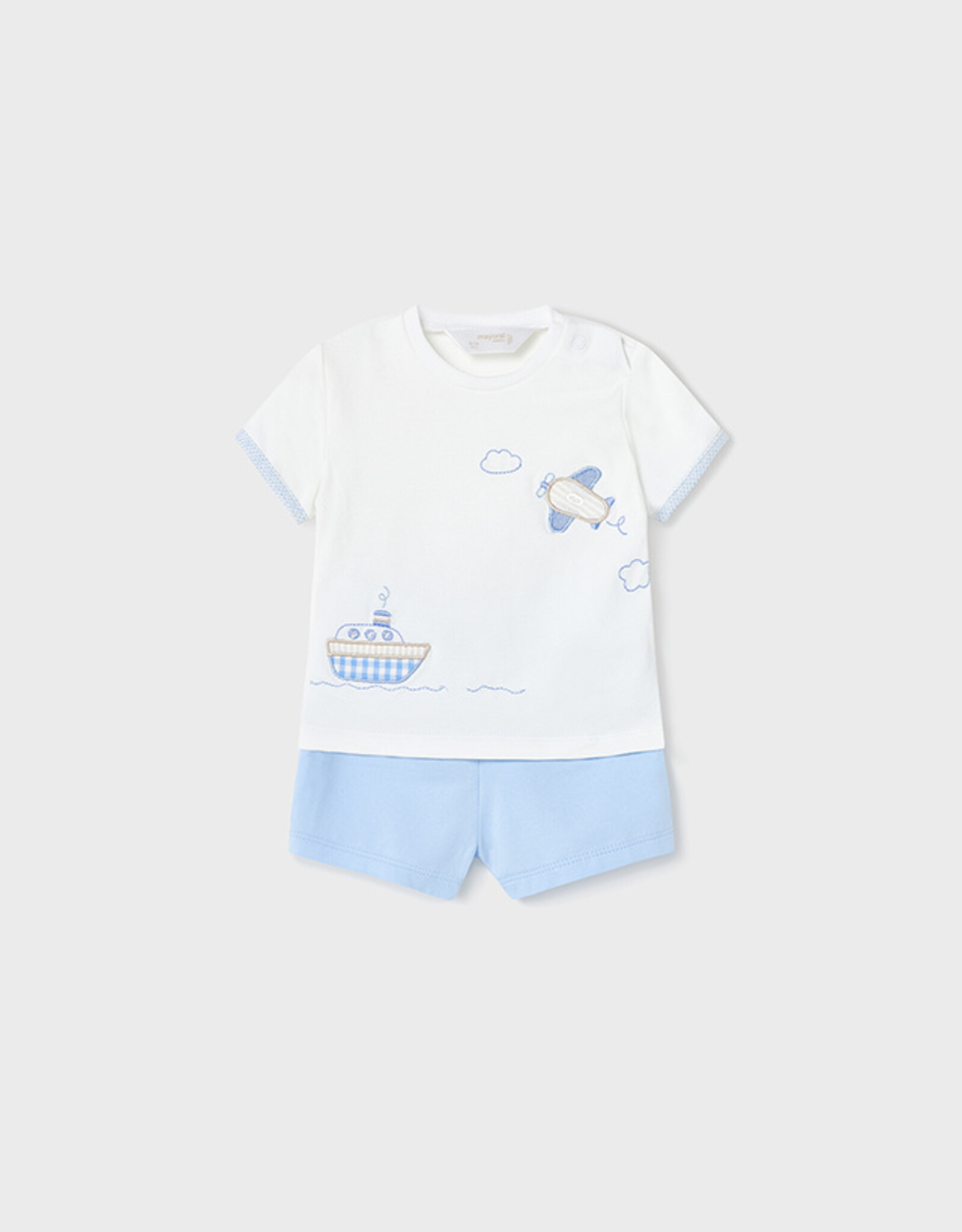 Mayoral Sky Blue 4 Pc Planes Knit Set