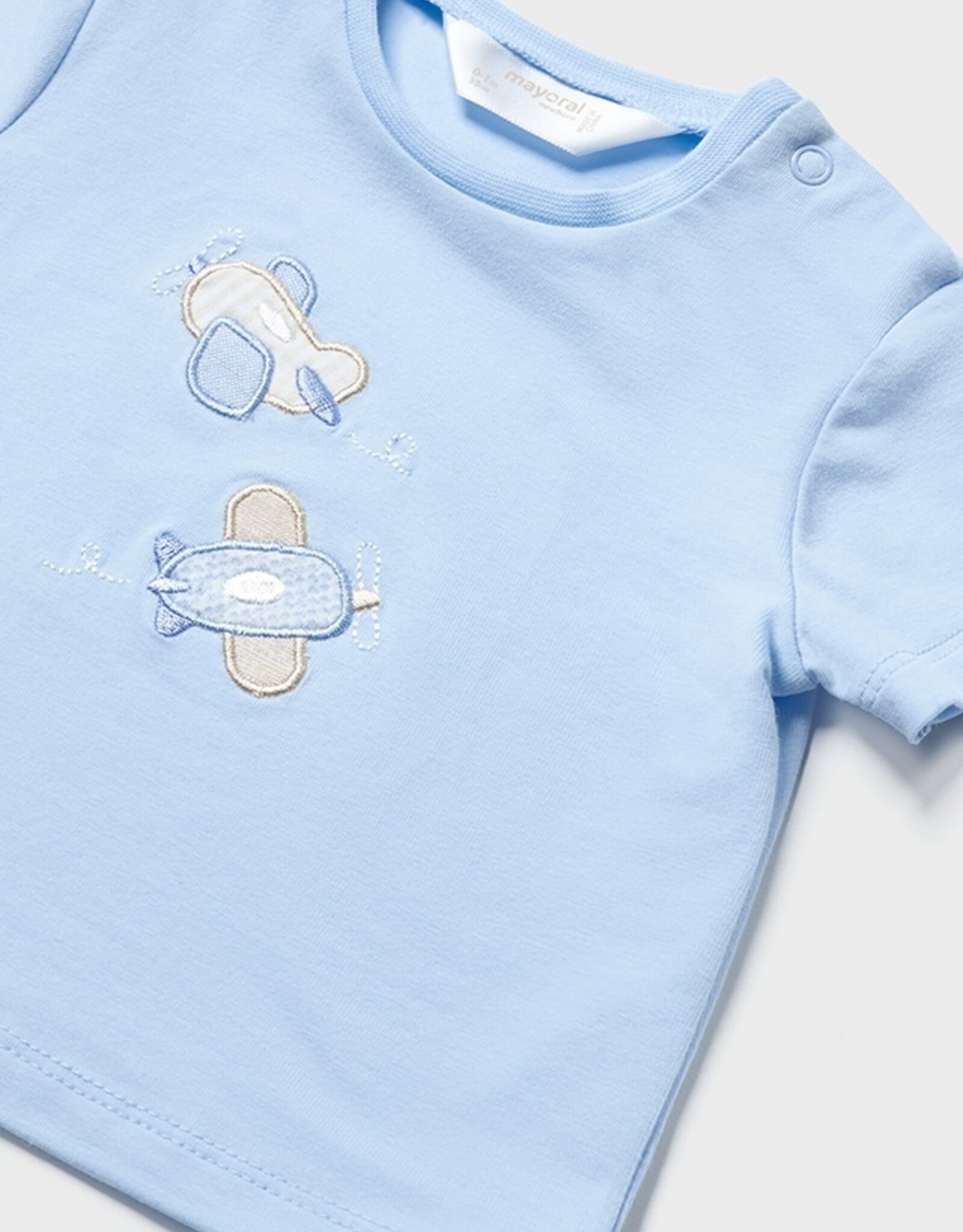 Mayoral Sky Blue 4 Pc Planes Knit Set