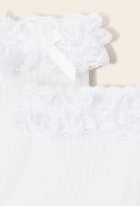 Mayoral White Dressy Baby Girl Socks