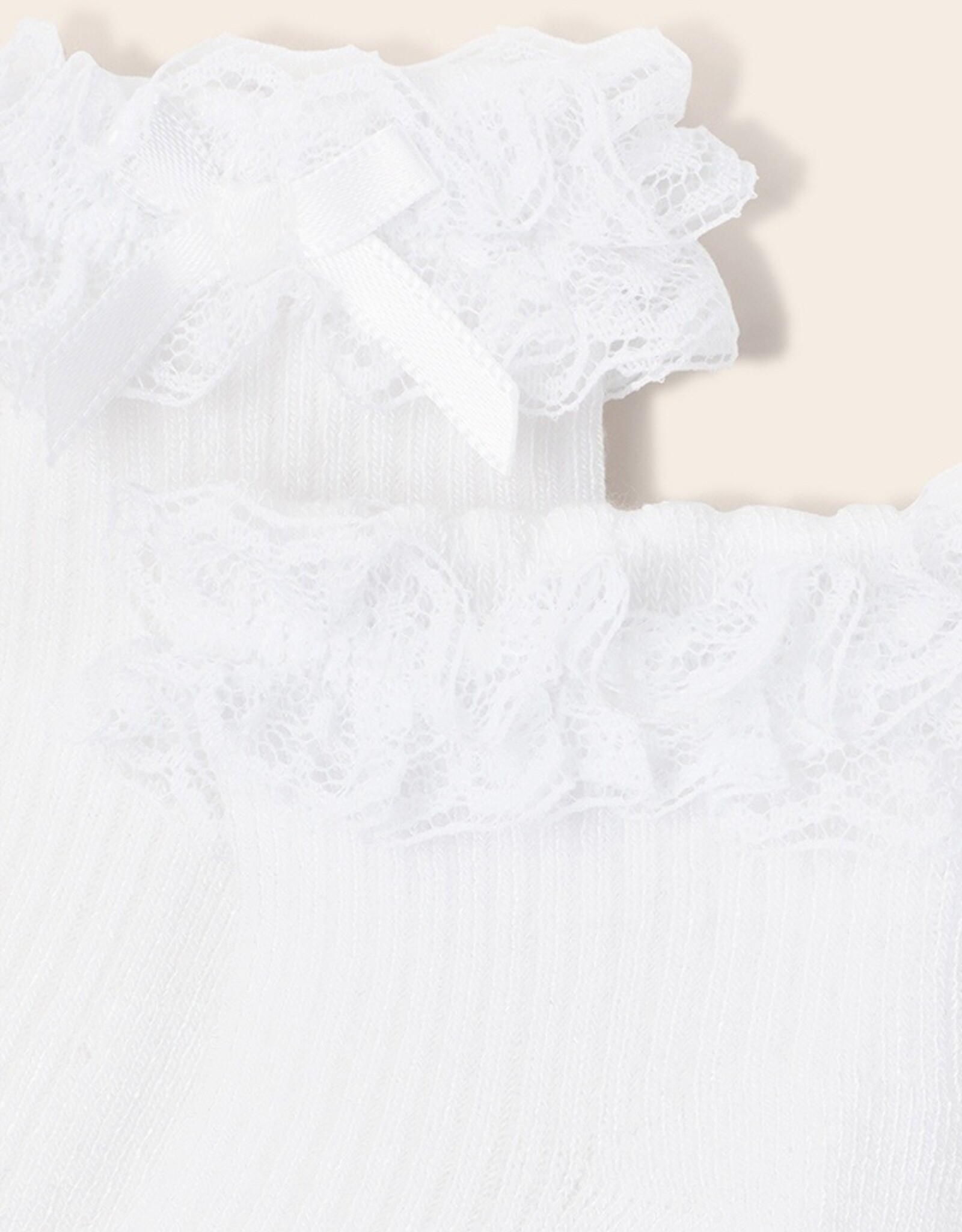Mayoral White Dressy Baby Girl Socks