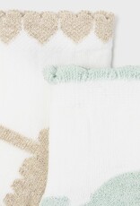 Mayoral Aqua Green Baby Girl 2 Sock Set