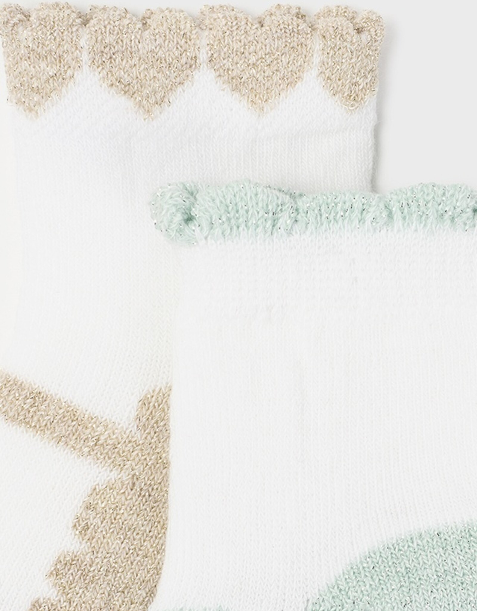 Mayoral Aqua Green Baby Girl 2 Sock Set