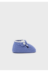 Mayoral Blue Knit Booties