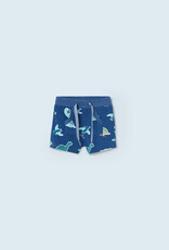 Mayoral Ocean Dino Print Fleece Shorts