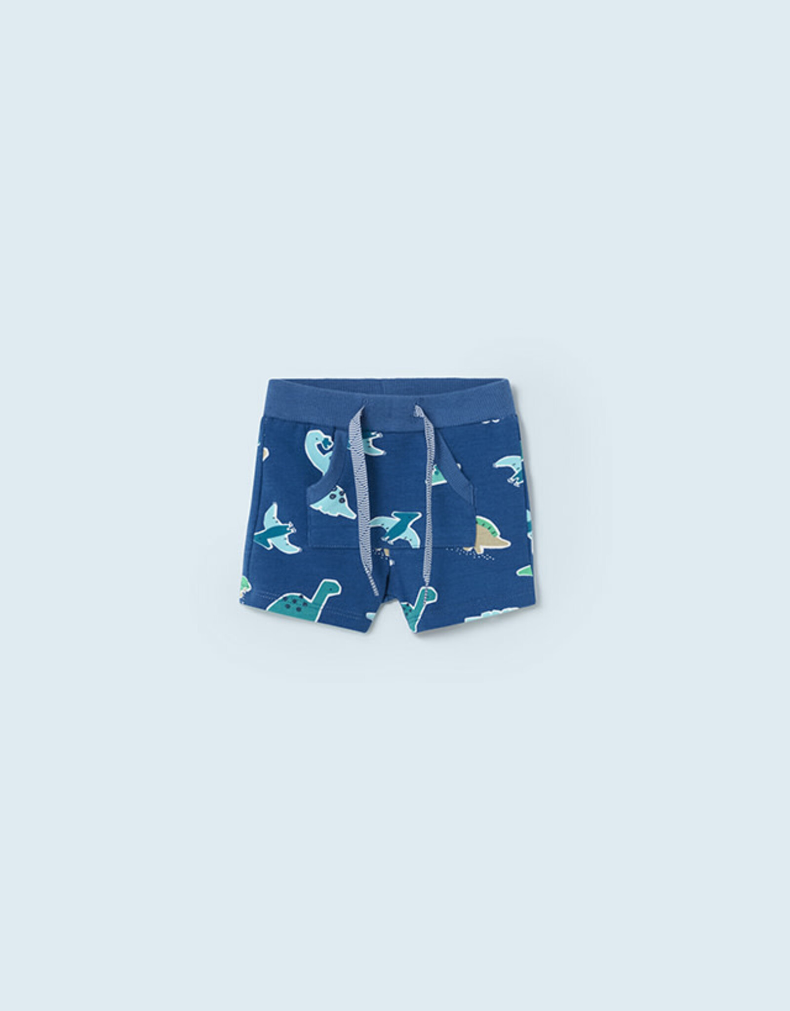 Mayoral Ocean Dino Print Fleece Shorts