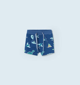 Mayoral Ocean Dino Print Fleece Shorts