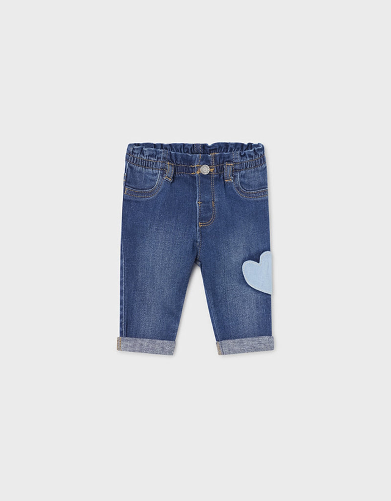 Mayoral Medium Heart Denim Jeggings