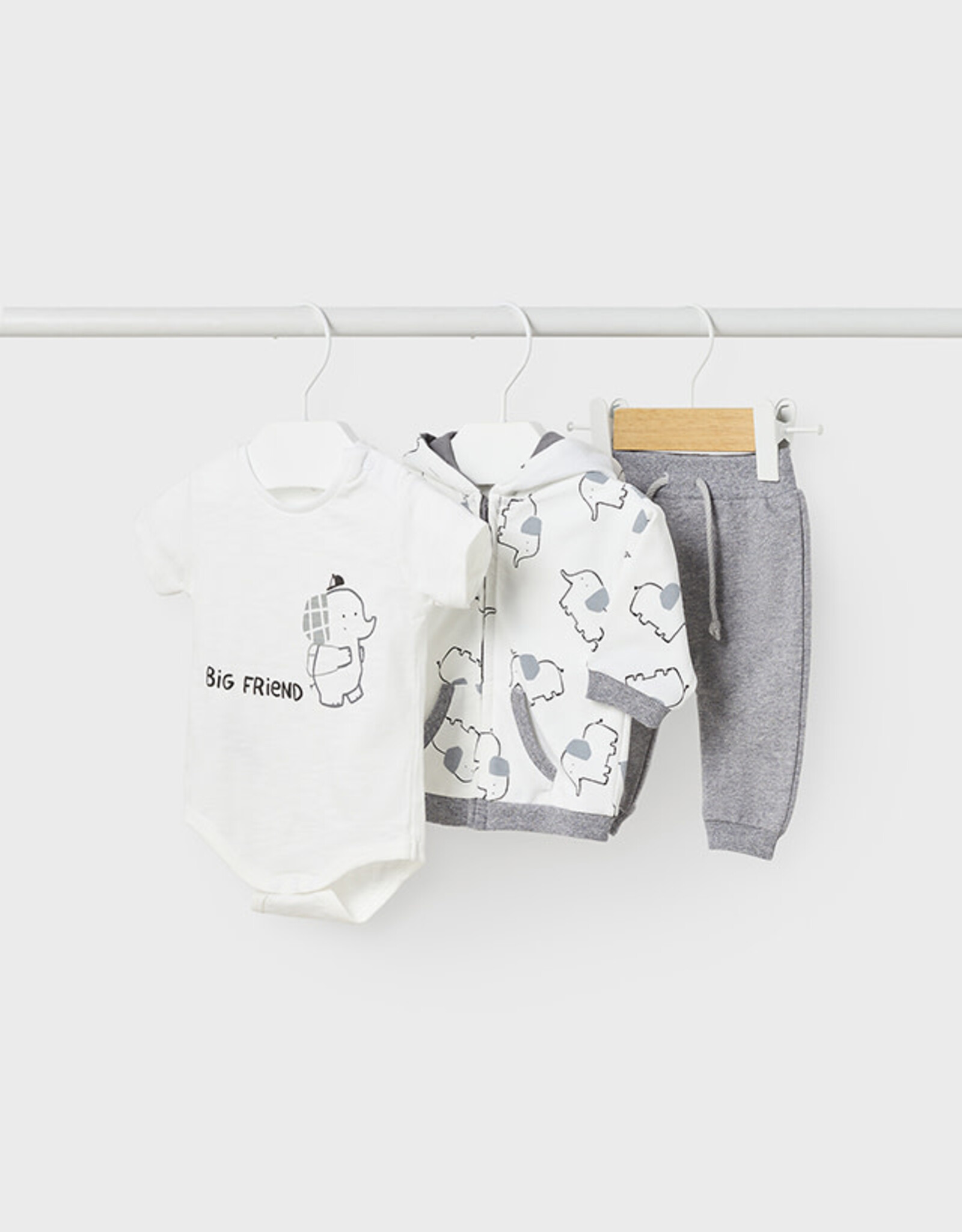 Mayoral Shadow Gray Elephant 3 Pc Tracksuit