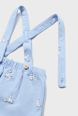 Mayoral Light Blue Zebra Pant & Suspender Set
