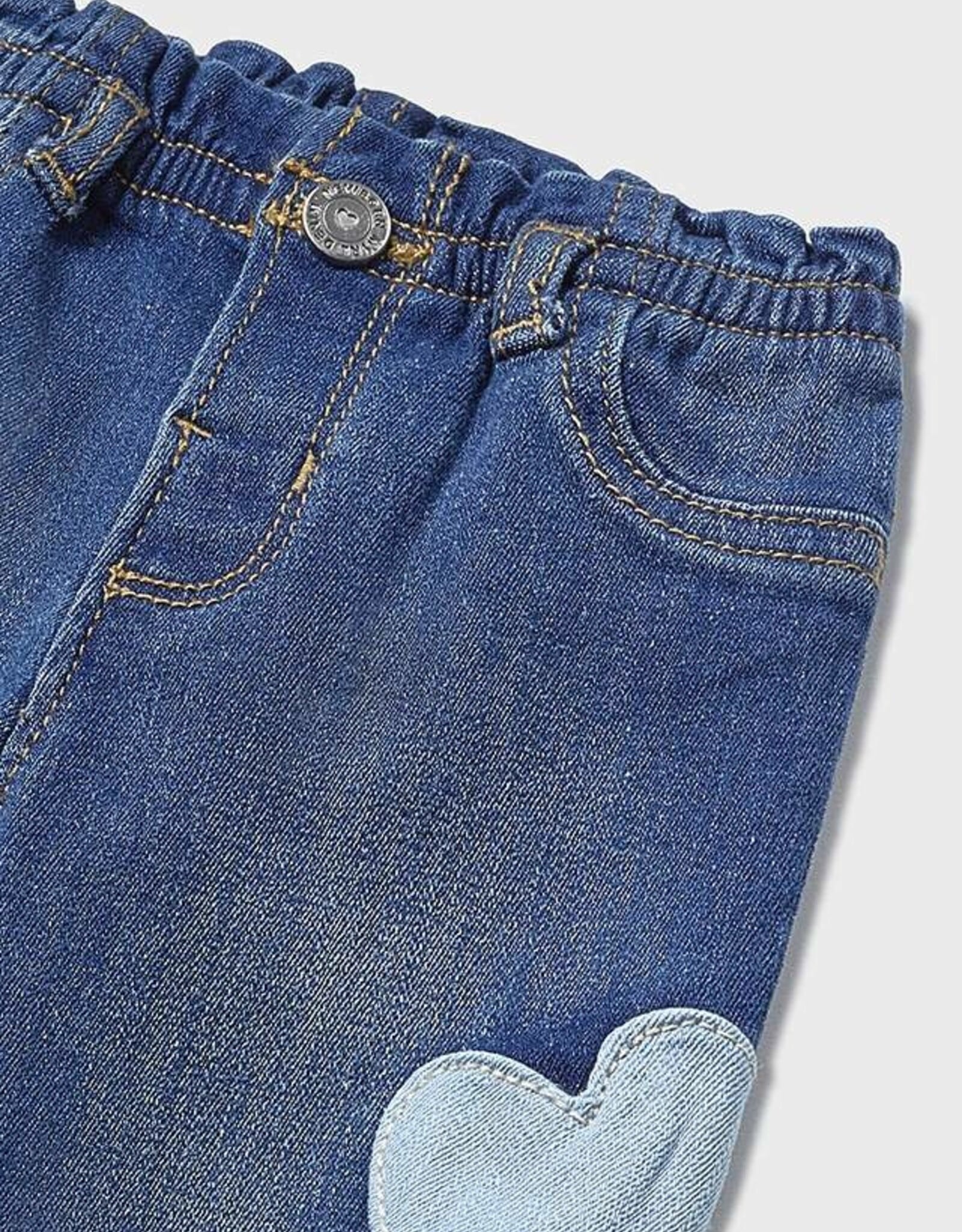 Mayoral Medium Heart Denim Jeggings