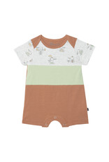 Deux Par Deux Tan Crocodile Organic Romper