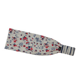 Deux Par Deux Oatmeal Flowers Print Headband