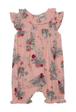 Deux Par Deux Botanical Flowers Romper/Frill