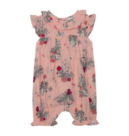 Deux Par Deux Botanical Flowers Romper/Frill