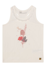 Deux Par Deux Off White Tank w/Lace Detail