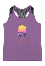 Deux Par Deux African Violet Tank Top w/Mesh
