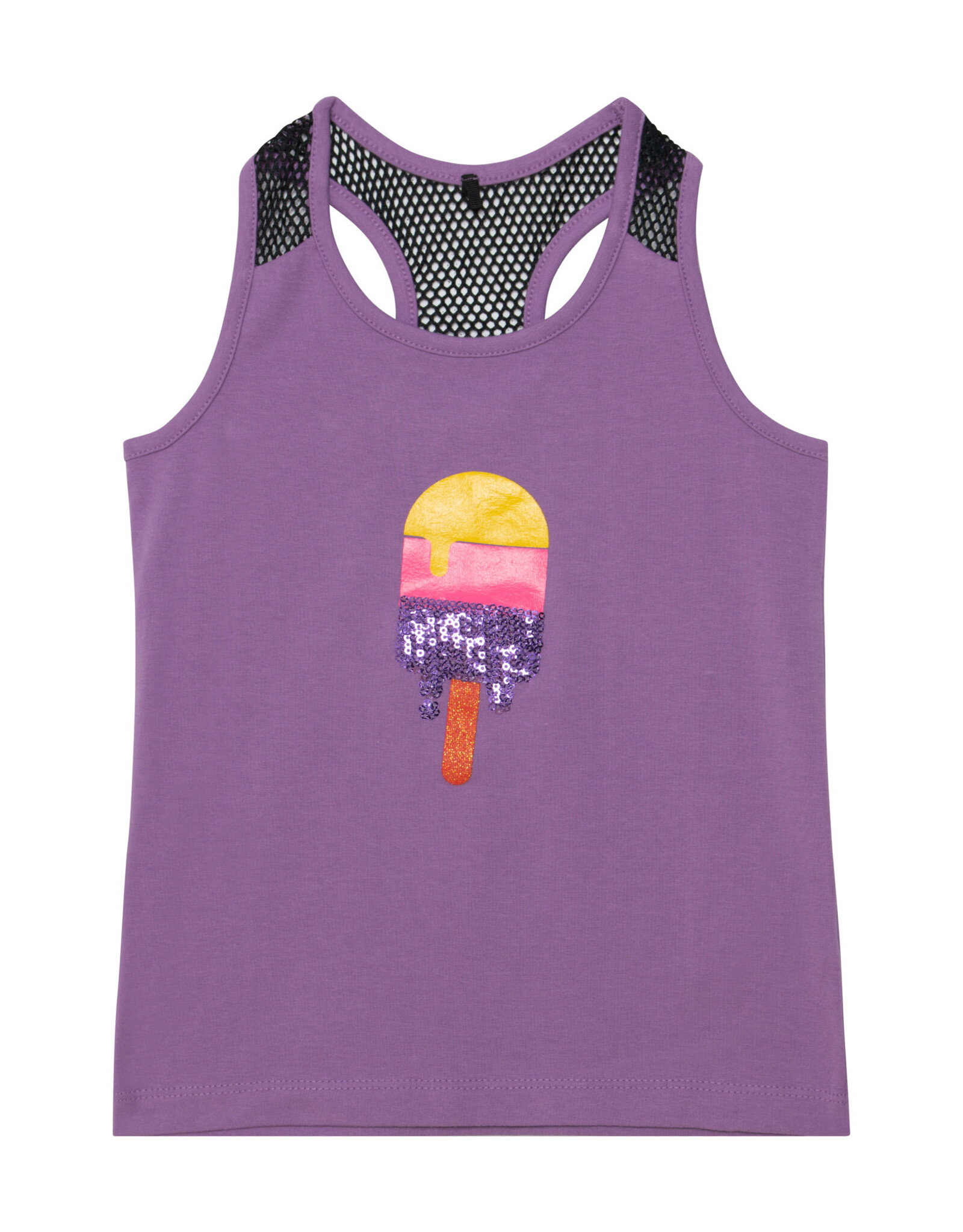 Deux Par Deux African Violet Tank Top w/Mesh