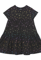 Deux Par Deux Foil Triangle Short Sleeve Dress