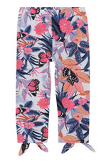Deux Par Deux Flower Butterfly Legging w/Knotted Hem