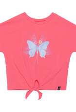 Deux Par Deux Pink Lemonade Knotted Short Sleeve